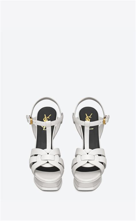 ysl tribute two 80|TRIBUTE platform sandals in smooth leather .